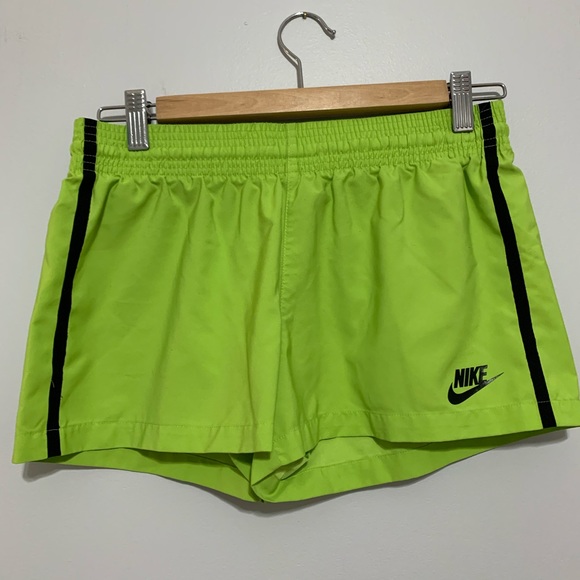 Nike Pants - ⭐️Nike Neon Green Black Athletic Shorts Size Small